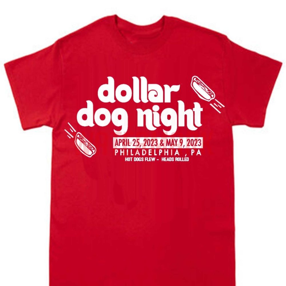 One Dollar Hot Dog Night Philadelphia Baseball Shirt Chase Utley, Mike Schmidt